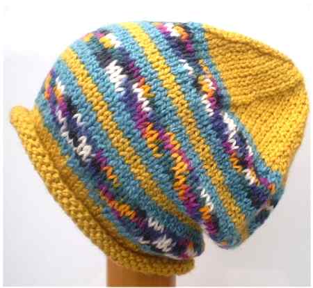Dreadz Hand Knitted Slouchy Rolled Brim Dreadlock Beanie Hat (AW_23_04)