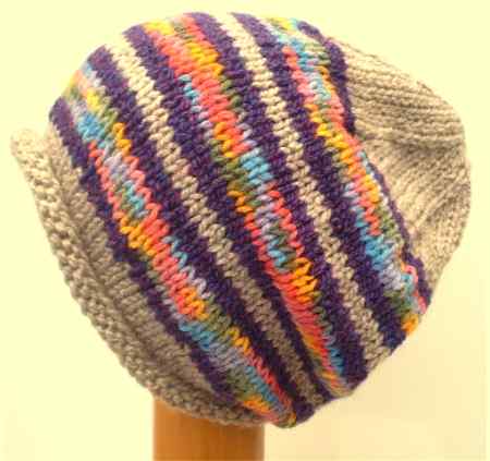 Dreadz Hand Knitted Slouchy Rolled Brim Dreadlock Beanie Hat (AW_23_06)