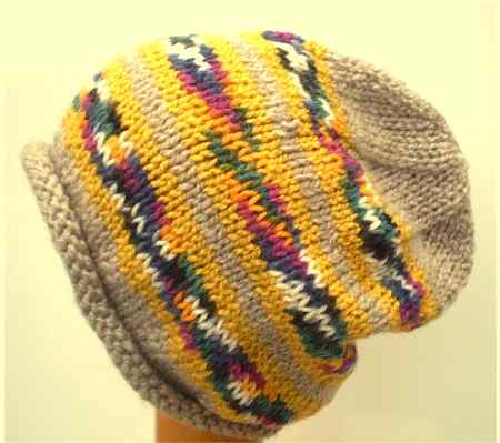 Dreadz Hand Knitted Slouchy Rolled Brim Dreadlock Beanie Hat (AW_23_09)