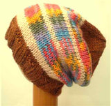 Dreadz Hand Knitted Slouchy Ribbed Brim Dreadlock Beanie Hat (AW_23_11)