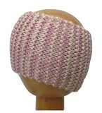 Dreadz Chunky Knitted Head Band / Tube (Pink & Cream)