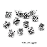 Dreadz Antique Silver Celtic Interlock Hair Beads (5mm Hole) x 3 Bead Pack