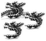 Dreadz Silver Dragon Head Dreadlock Hair Beads (5mm Hole) x 3 Bead Pack