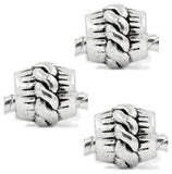 Dreadz Silver Rope Detail Barrel Dreadlock Hair Beads (5mm Hole) x 3 Bead Pack