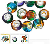 Dreadz Round Glass Multi Colour Dreadlock Hair Beads (5mm Hole) x 3 Bead Pack