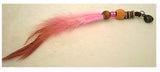 Dreadz Natural Pink Feather Dangle Dreadlock Hair Bead with 5mm bronze bail hole