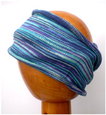 Dreadz Fair Trade Multi Colour Tribal Headwrap Headband in Purple, Blue and White colours
