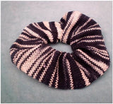 Fair Trade Cotton Space Dye Hair Scrunchie (Black/White)