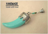 Dreadz Large Blue Horn Dangle Dreadlock Hair Bead (5mm Hole) (HO-1) x 1