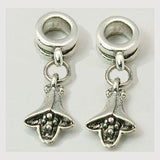 Dreadz Silver Small Flower Dangle Dreadlock Hair Beads (5mm Hole) x 1 Bead