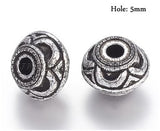 Dreadz Silver Acrylic Bicone Hair Beads (5mm Hole) x 2 Bead Pack