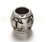 Dreadz Silver Viking Style Hair Beads (6mm Hole) x 3 Bead Pack
