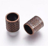 Dreadz Dark Bronze Twist Pattern Large Dreadlock Hair Bead (10mm Hole) x 1 Bead