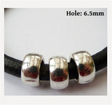 Dreadz Silver Rondelle Dreadlock Hair Beads (6.5mm Hole) x 3 Bead Pack