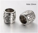 Dreadz Silver Massive Hole Acrylic Hair Beads (15mm Hole) x 1 Bead