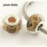 Dreadz Orange Retro Acrylic Dreadlock Hair Beads (5mm Hole) x 3 Bead Pack