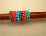 Handmade Peyote Stitch Beaded Dreadlock Sleeve/Cuff (7mm Hole) x 1 (PY-08)