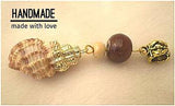 Dreadz Gold Bail Shell Dangle Dreadlock Hair Bead (5mm Hole) (SH-13) x 1