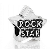 Dreadz Silver ROCK STAR Hair Beads (5.2mm Hole) x 1 Bead
