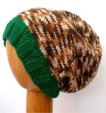 Dreadz Multi Coloured Slouchy Ribbed Brim Beanie Hat (Colour #9206)