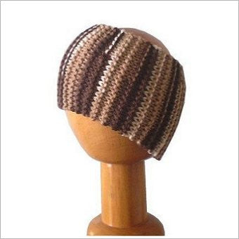 Dreadz Chunky Knitted Head Band / Tube Brown Mix