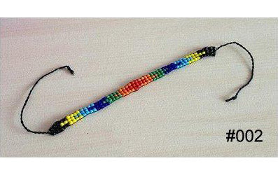 Colourful Multi-Coloured Glass Beaded Handmade Wish/Friendship Bracelet (#002)
