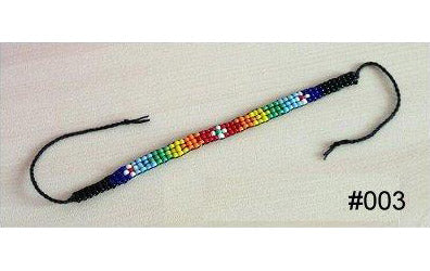 Colourful Multi-Coloured Glass Beaded Handmade Wish/Friendship Bracelet (#003)