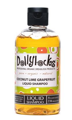 Dollylocks All-Natural, Organic, Vegan, Sulfate-Free, Residue-Free, Coconut Lime Grapefruit Liquid Dreadlocks Shampoo (8oz)