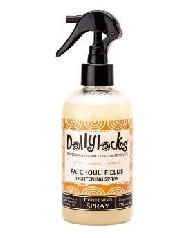 Dollylocks Patchouli Fields Dreadlocks Tightening Spray in 8 ounce / 236 millilitre bottle with spray attachment