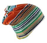 Dreadz 3-in-1 Multi-Function Tubular Beanie/Headwrap/Neckwarmer (Striped - Orange/Green)