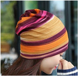 Dreadz 3-in-1 Multi-Function Tubular Beanie/Headwrap/Neckwarmer (Orange/Pink Stripes)