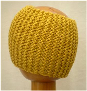 Dreadz Chunky Knitted Dreadlock Headband / Tube (Golden Yellow)