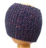 Dreadz Chunky Knitted Dreadlock Headband / Tube (Navy/Tan)