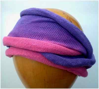 Dreadz Fair Trade Tie Dye Stretch Cotton Dreadlock Headwrap/Dreadwrap (Purple/Pink)