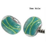 Dreadz Glass Blue/Green Dreadlock Hair Beads (5mm Hole) x 2 Bead Pack