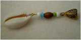 Dreadz Gold Bail Shell Dangle Dreadlock Hair Bead (5mm Hole) (SH-34) x 1