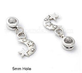 Dreadz Silver Moon Dangle Dreadlock Hair Beads (5mm Hole) x 1 Bead Pack