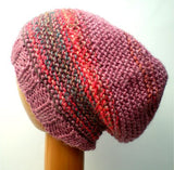 Dreadz Multi Coloured Slouchy Ribbed Brim Beanie Hat (Colour #0001)