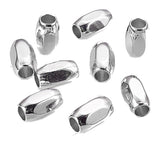 Dreadz Silver Acrylic Column Dreadlock Hair Beads (6mm Hole) x 3 Bead Pack