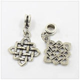 Dreadz Silver Celtic Dangle Dreadlock Hair Beads (5mm Hole) x 2 Bead Pack