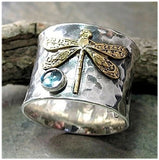 Dreadz Silver Dragonfly Large Massive Hole Dreadklock Hair Bead (17mm Hole)