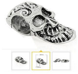 Dreadz Silver Skull Halloween Dreadlock Hair Beads (7mm Hole) x 1 Bead