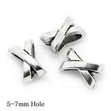 Dreadz Silver Small Cross Dreadlock Hair Beads (5-7mm Hole) x 3 Bead Pack