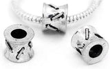 Dreadz Silver Stripe Dreadlock Hair Beads (5mm Hole) x 3 Bead Pack