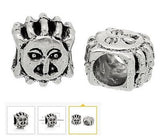 Dreadz Silver Sun (double sided) Dreadlock Hair Beads (5mm Hole) x 2 Bead Pack