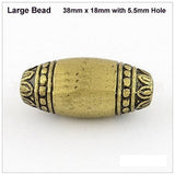 Dreadz Tribal Bronze Large Dreadlock Hair Beads (5.5mm Hole) x 1 Bead