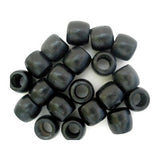 Dreadz Large Wooden Barrel Black Hair Beads (8mm Hole) x 3 Bead Pack