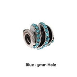 Dreadz Spiral Jewelled Dreadlock Hair Beads (5mm Hole) (Blue) x 1 Bead