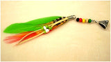 Dreadz Natural Feather Dangle Dreadlock Hair Bead (5mm Hole) (FE-31) x 1