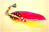 Dreadz Natural Feather Dangle Dreadlock Hair Bead (5mm Hole) (FE-34) x 1